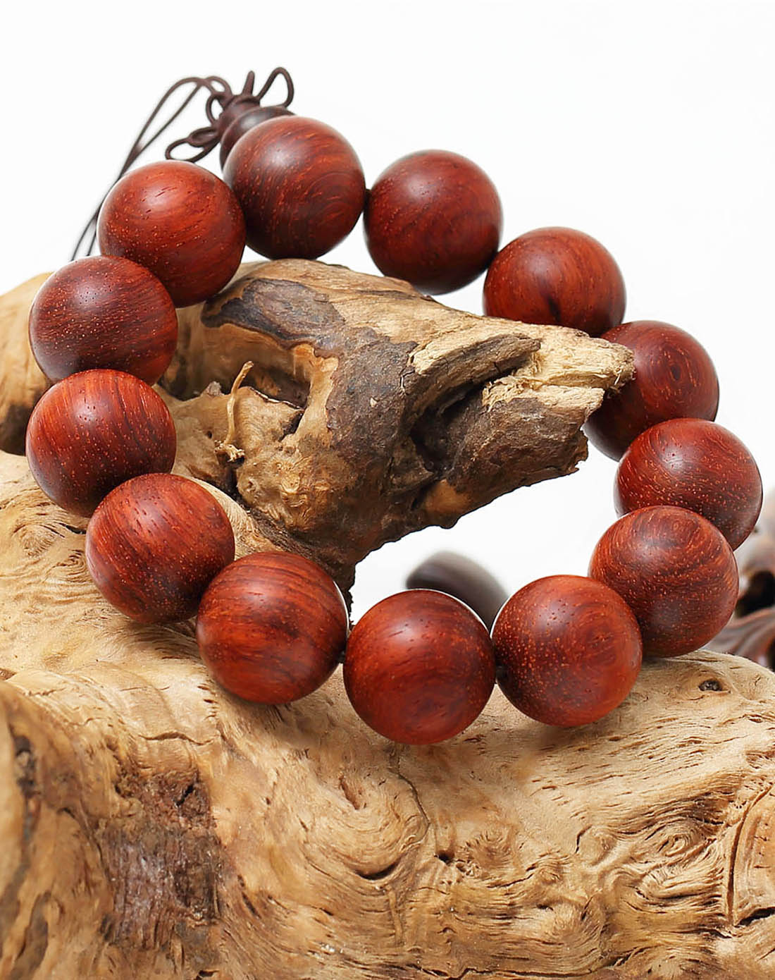 印度·小叶紫檀顺毛纹佛珠手链1.8cm