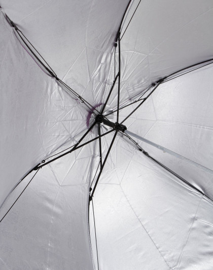 紫色三折外翻超细银胶伞