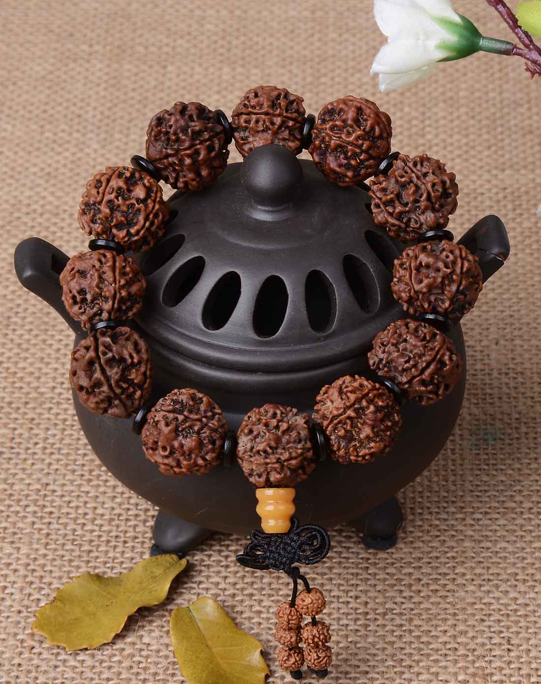 精选天然五瓣金刚菩提手串19m