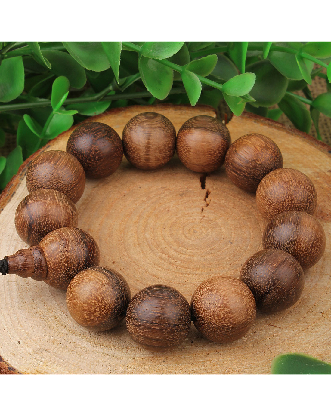 天然越南沉香红沙沉手珠18mm