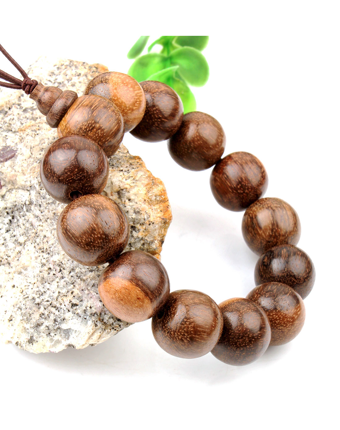 天然沉香红沙沉手珠17mm