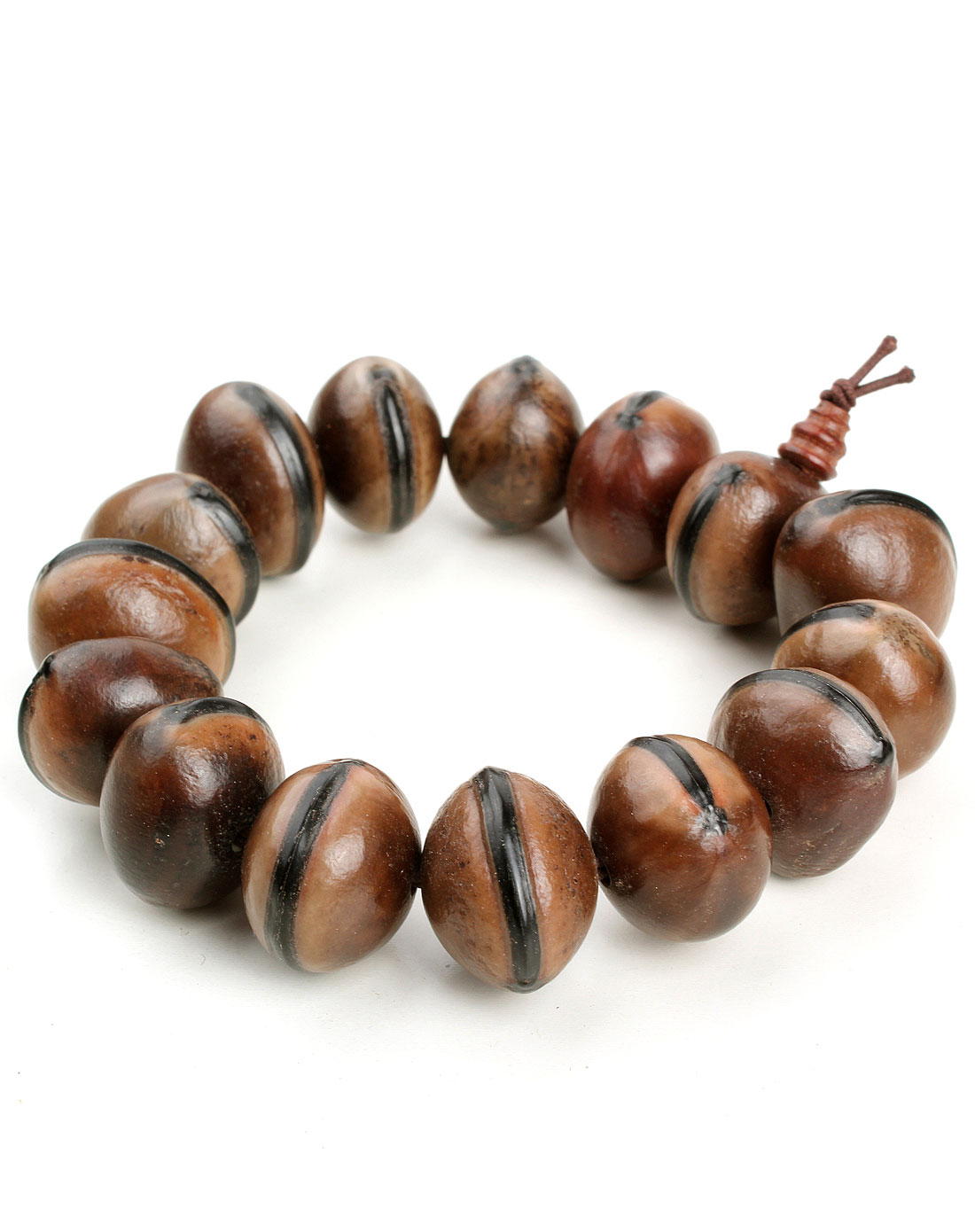 天然木鱼果菩提手链