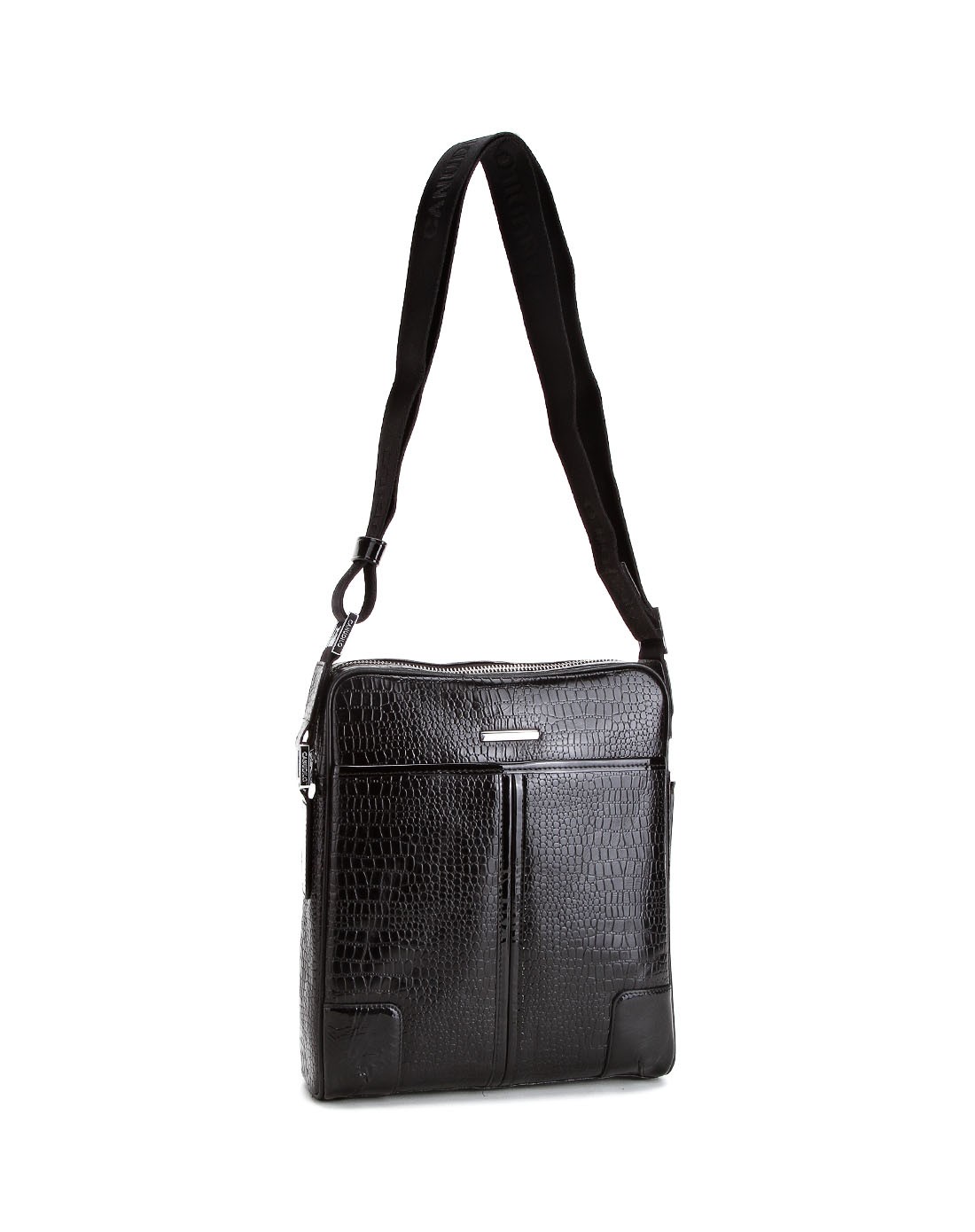 卡奴迪路canudilo黑色经典鳄鱼纹小斜挎包3621380r-900_唯品会