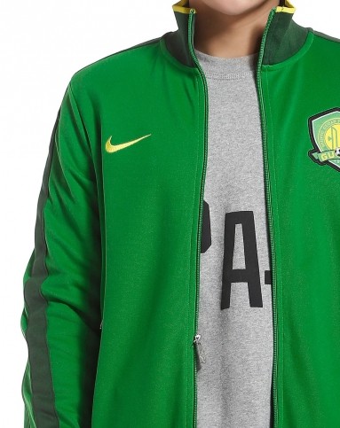 耐克nike 男款绿色长袖针织外套 舒适运动透气