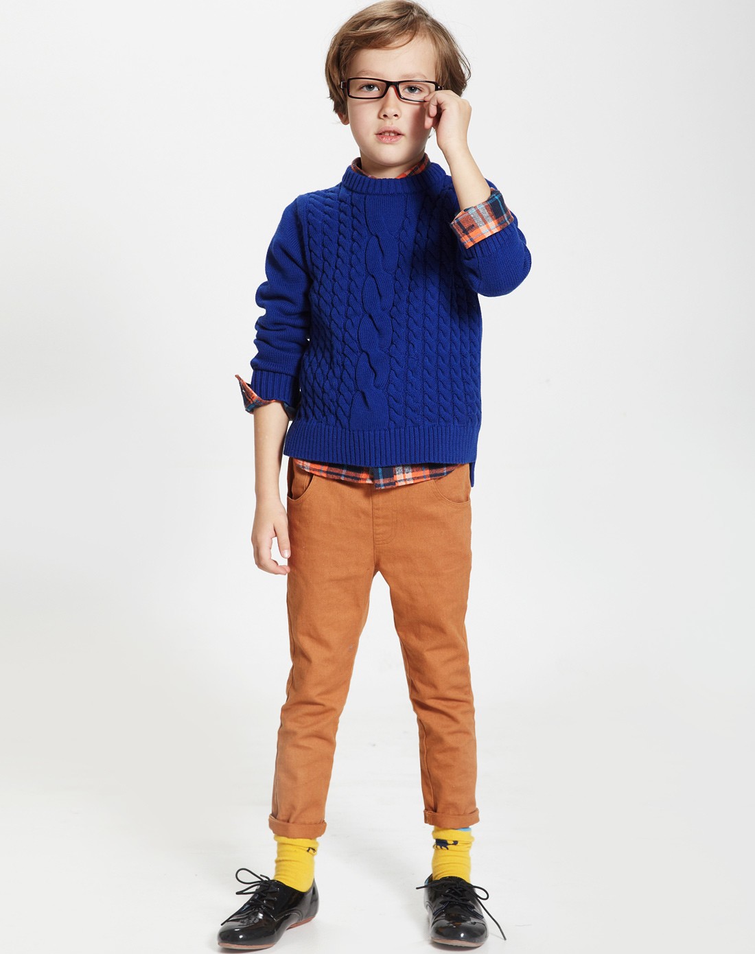 小虎宝儿hooboboy男童专场-男童宝石蓝毛衣