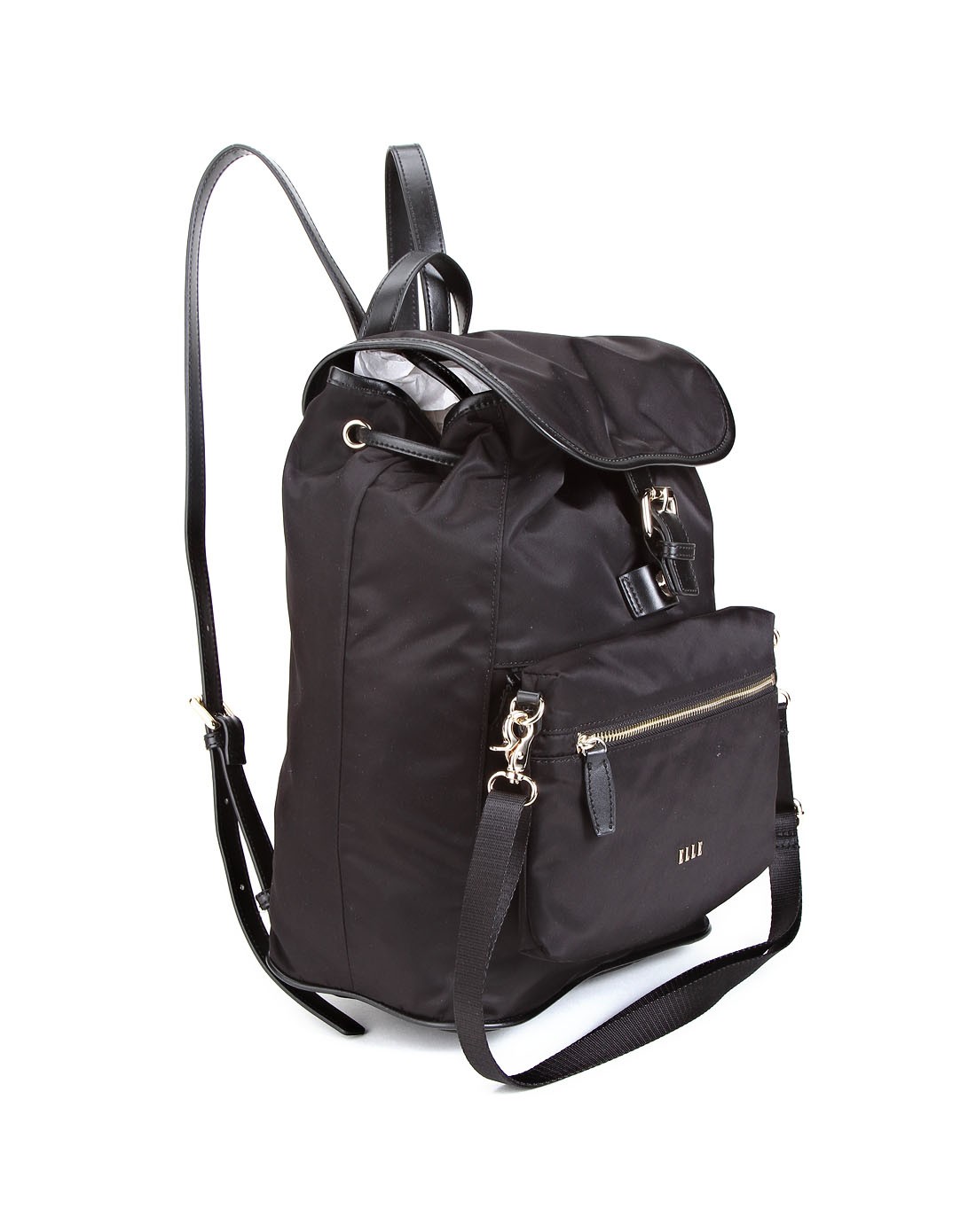 elle 黑色都市休闲双肩包