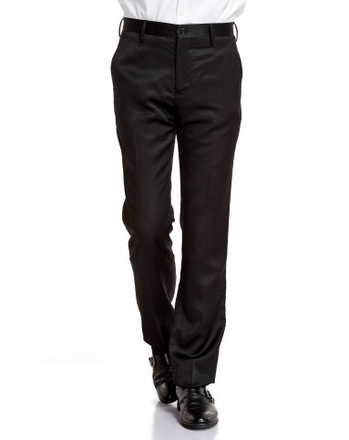 黑色时尚亮面长西裤