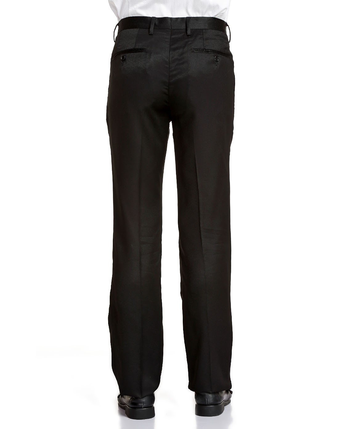 黑色时尚亮面长西裤