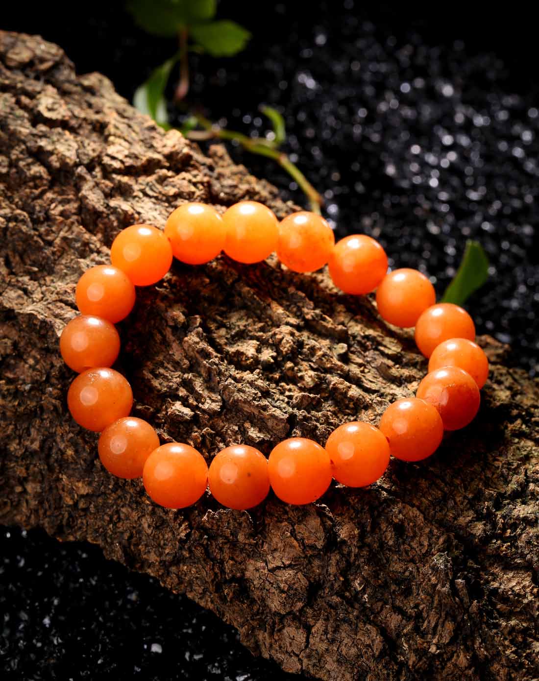 天然红东陵玉手链 10mm