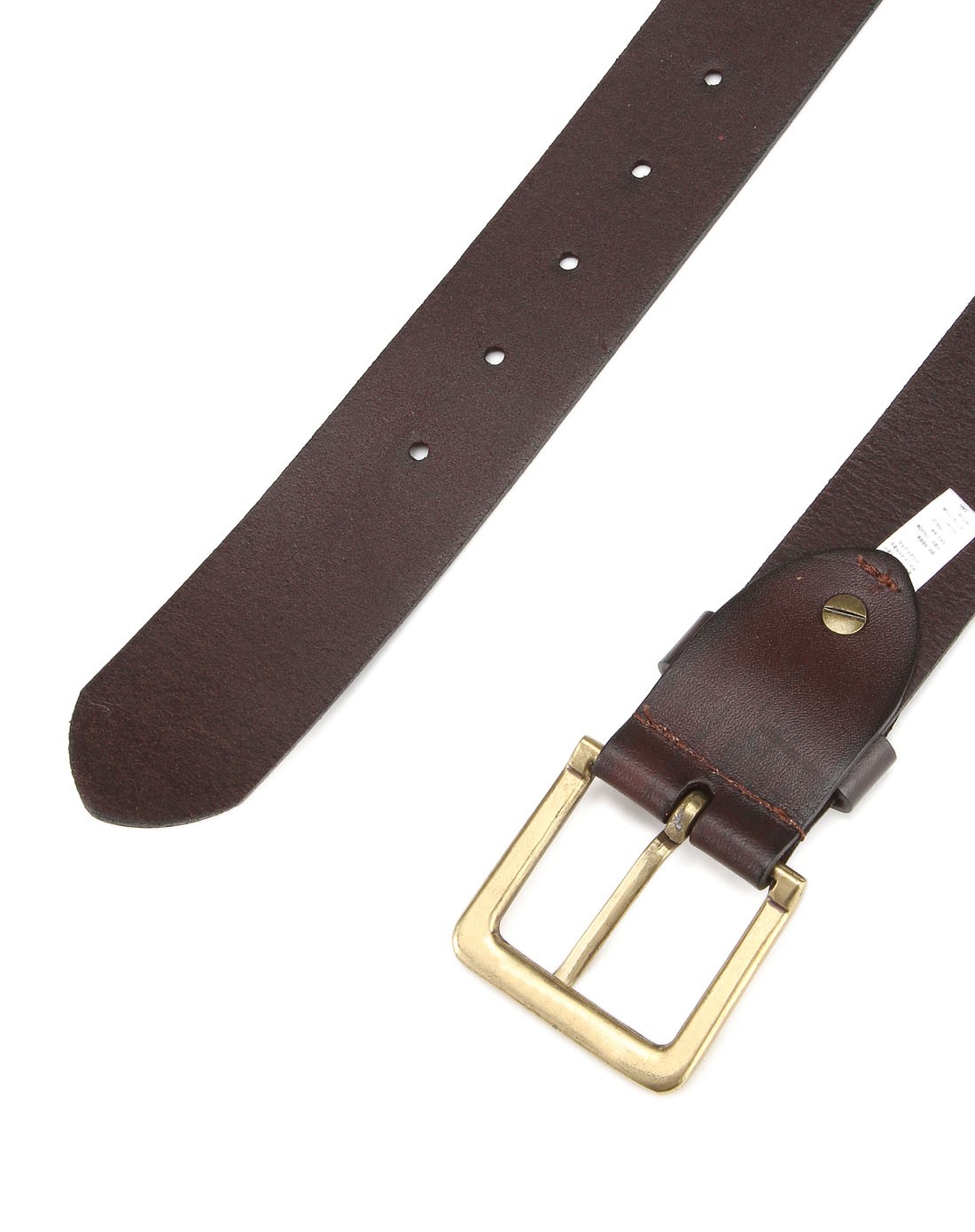男款深棕色简约百搭皮带