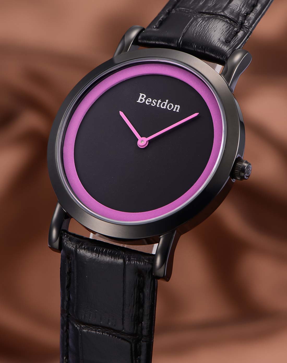 bestdon女款 潮流时尚大夜光红圈石英表bd9969lbb_唯品会