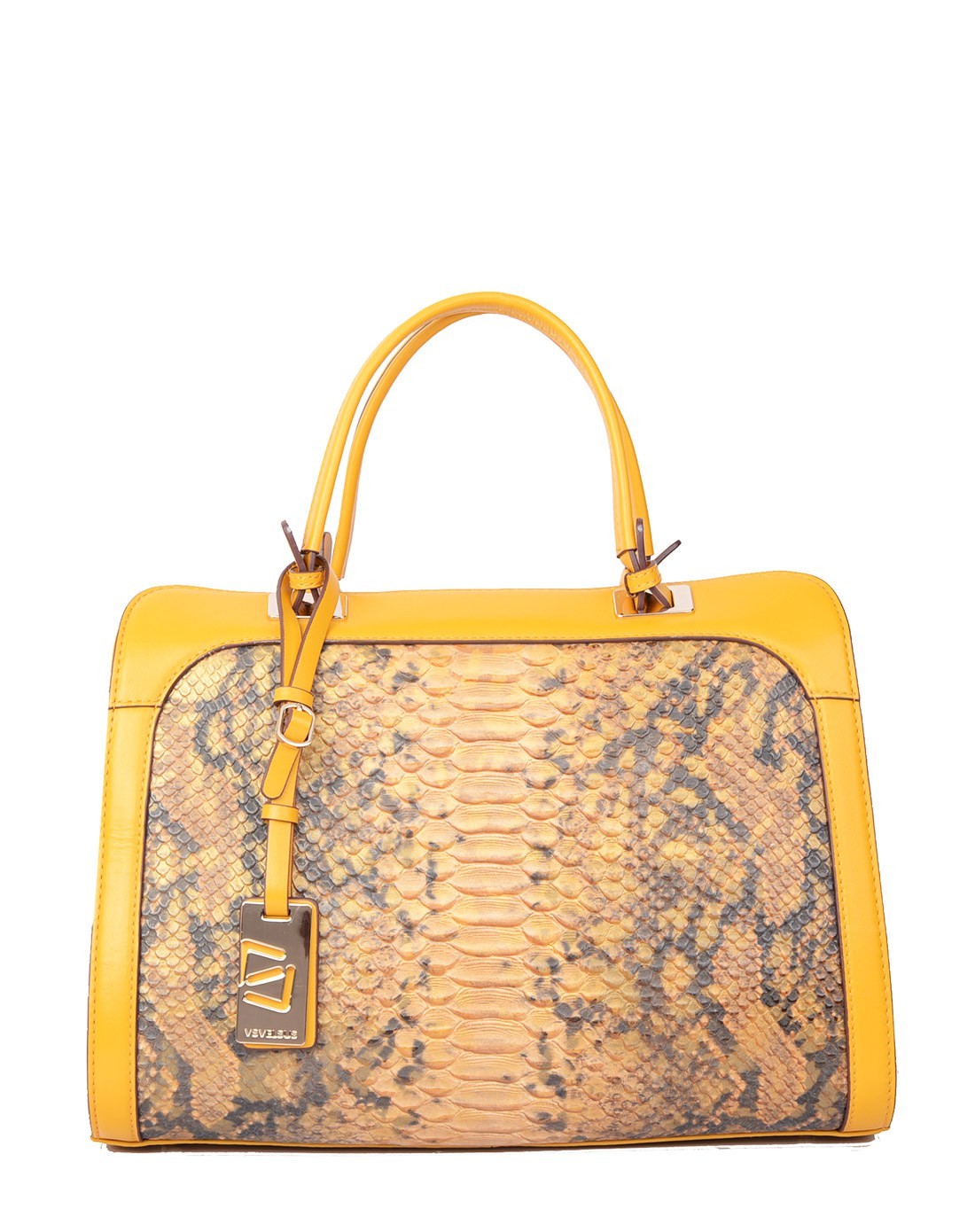 欧美奢华蟒蛇纹牛皮手提包