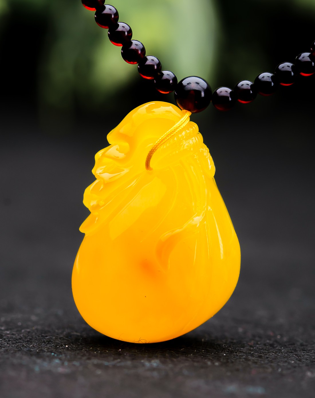 精品蜜蜡金钱袋项链 附证书