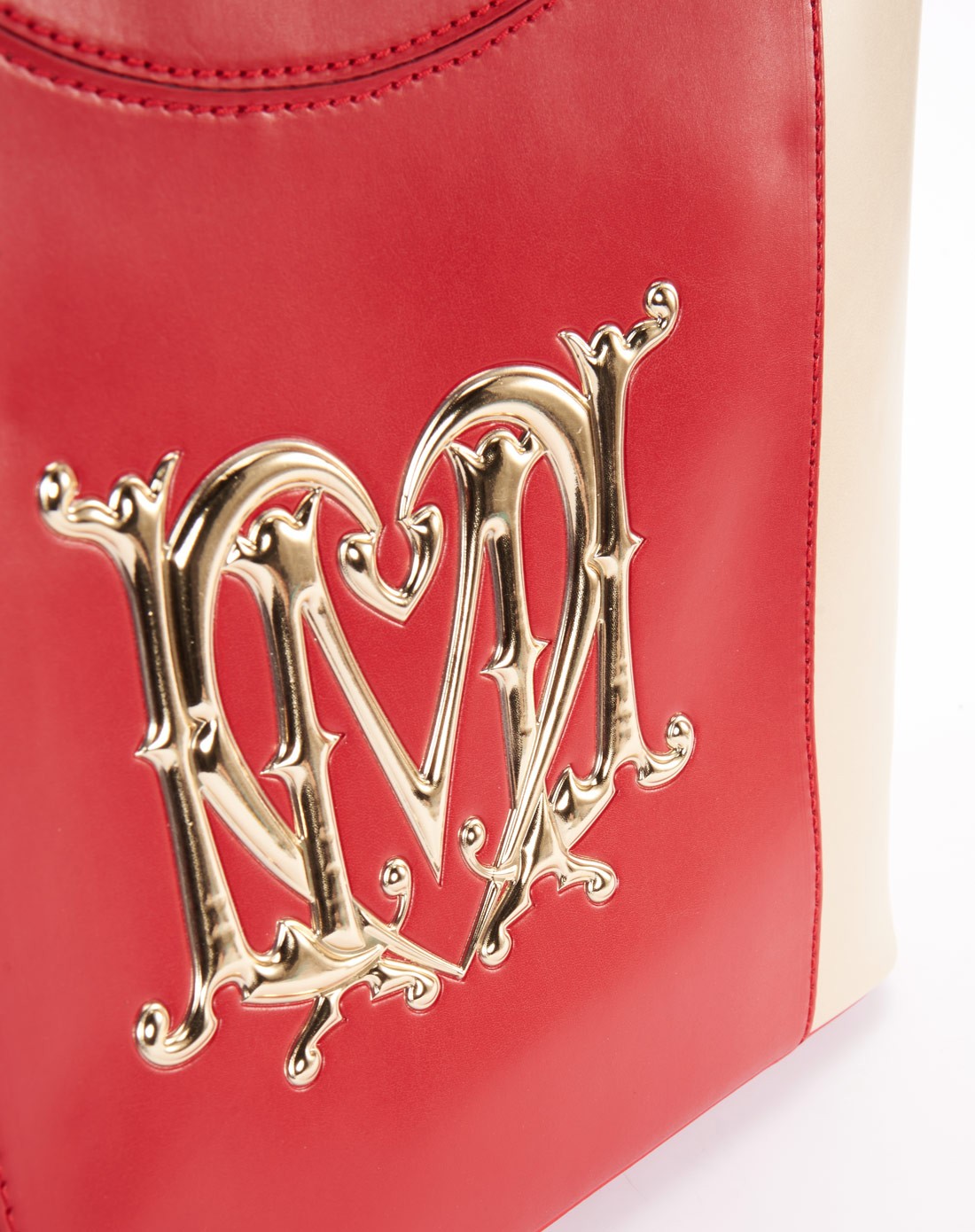 红米色拼接磨毛手提包