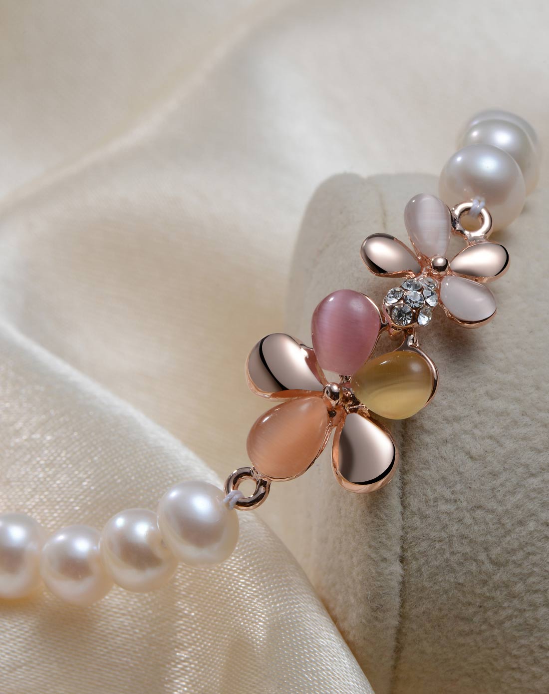 京润珍珠gnpearl饰品专场-【花仙子】天然淡水珍珠手链