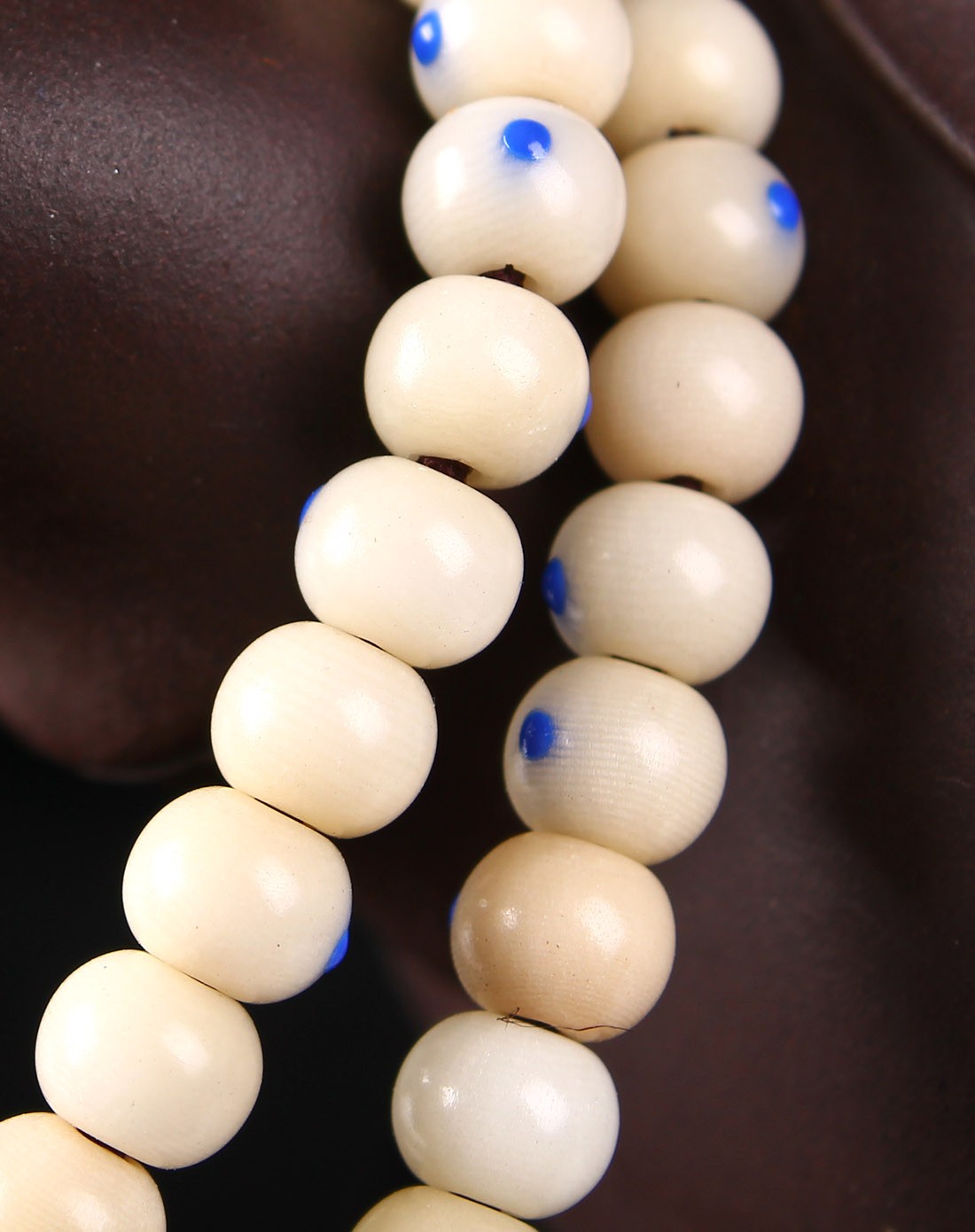 天然白菩提根镶嵌花式手串5*6mm