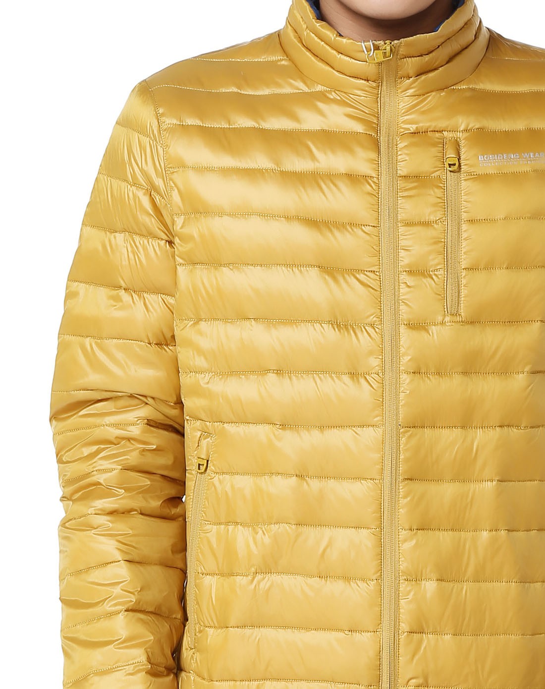 波司登旗下品牌羽绒服芥末黄色潮流多袋长袖羽绒服b1301021-12314-1