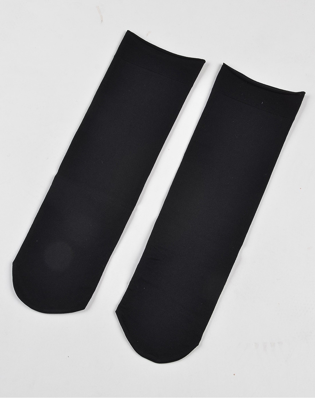 12双装100d松口舒适型天鹅绒短袜黑色
