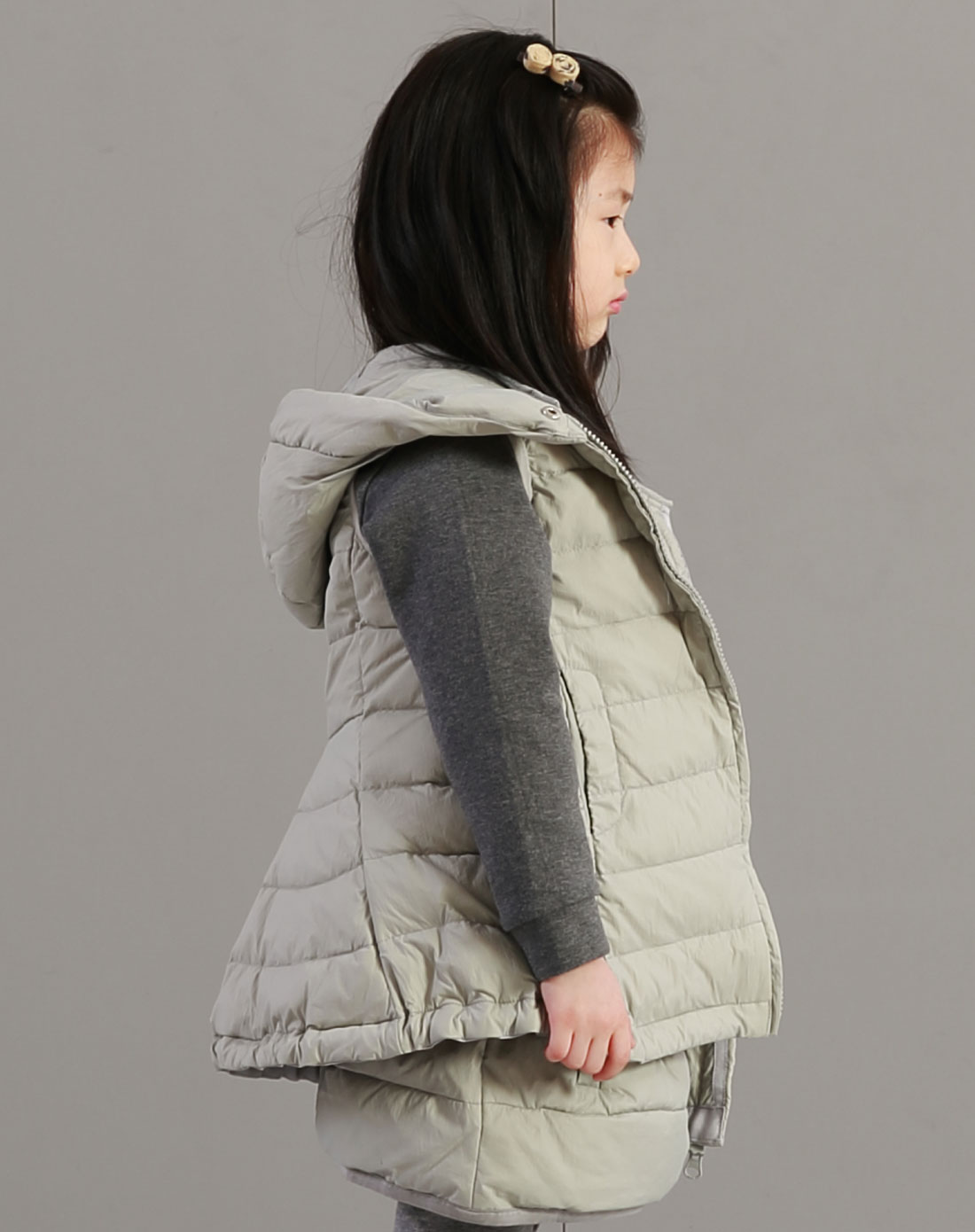 jnby by jnby男女童男童浅灰白保暖舒适儿童羽绒背心1377033053_唯品