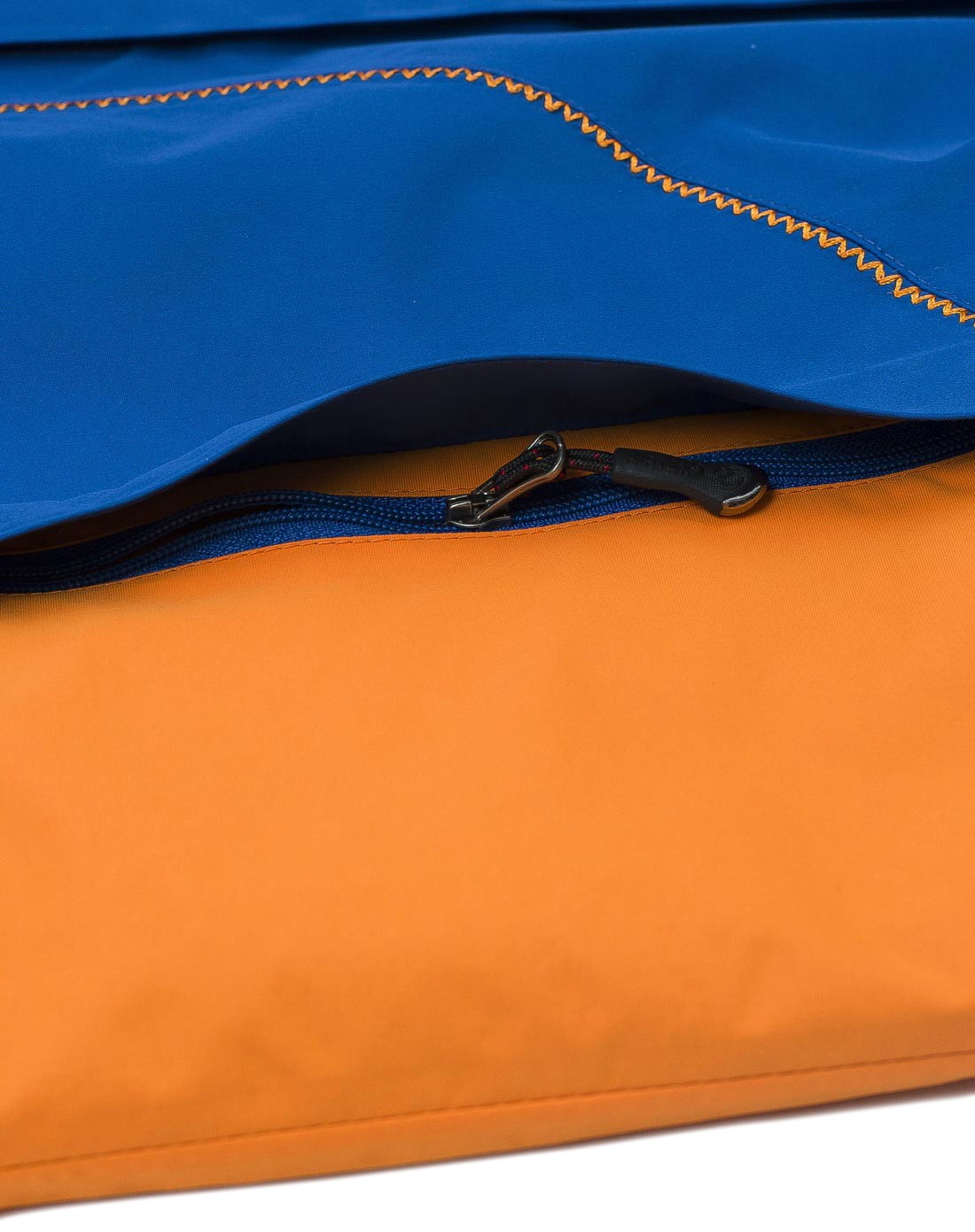 男式彩蓝/橙色防水两件套可拆卸冲锋衣