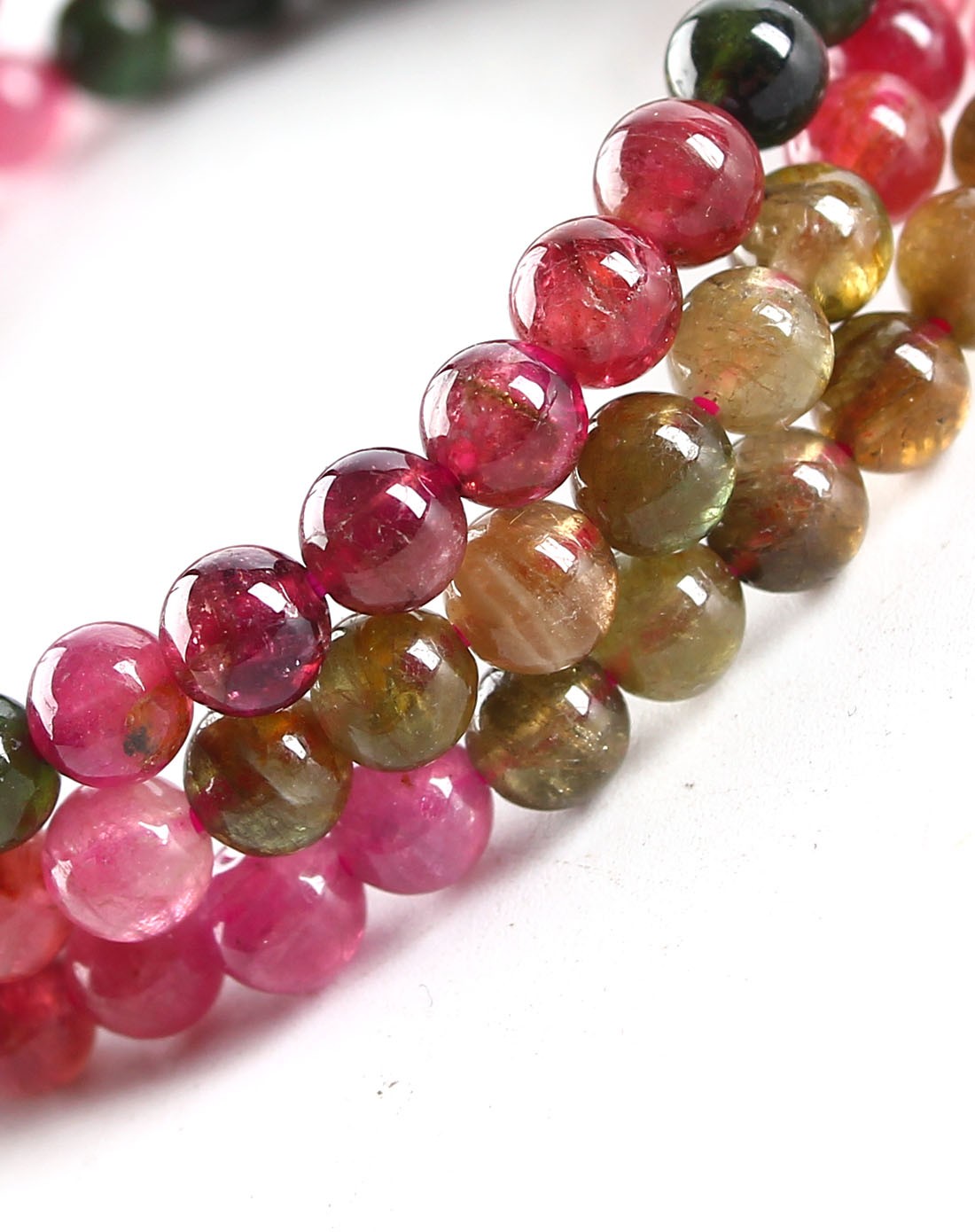 多彩辟邪系列 天然碧玺串珠手串5mm 附证书