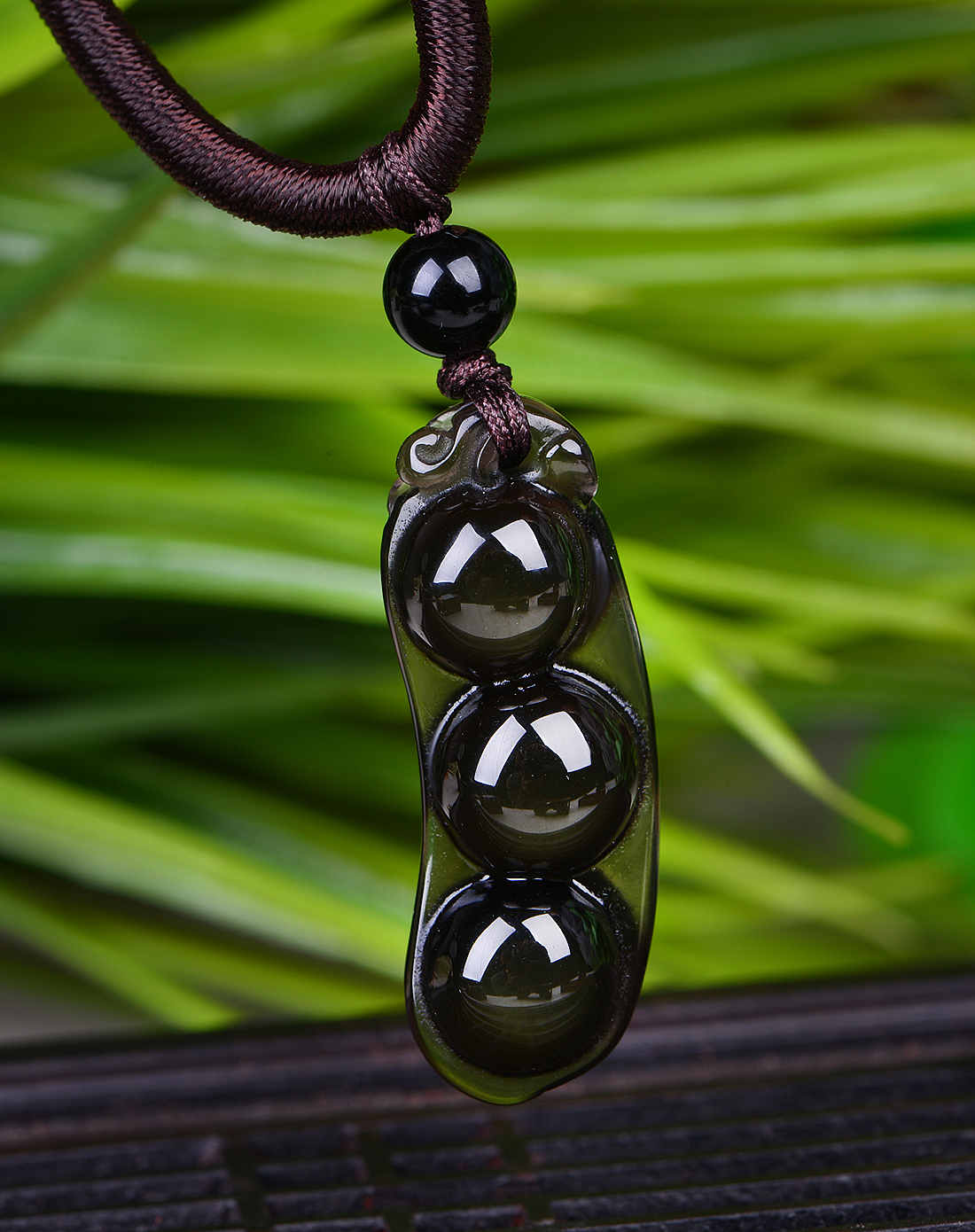 四季平安冰曜石项链附证书