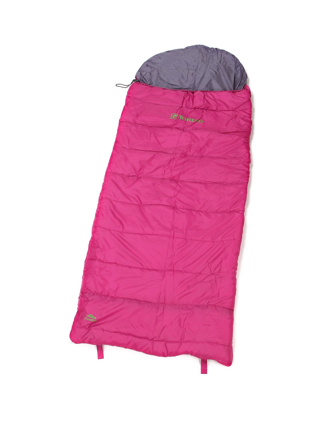 中性款蔷薇红色棉睡袋 保暖方便