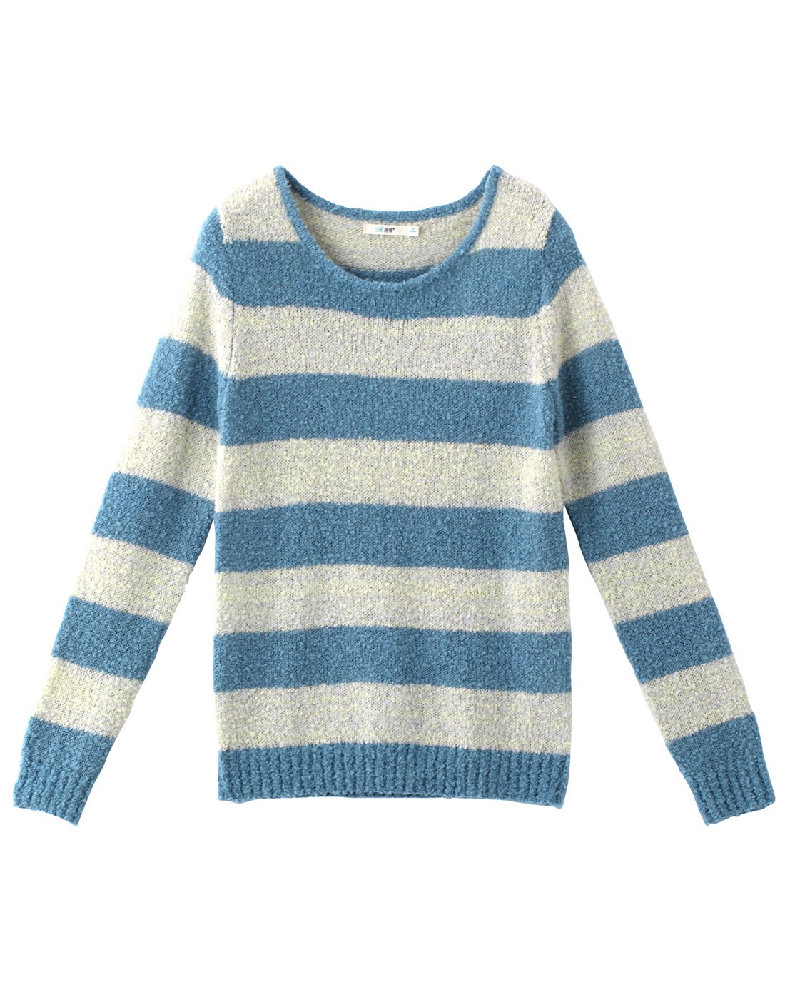 灰蓝色简约文艺含羊毛宽松套头毛衣