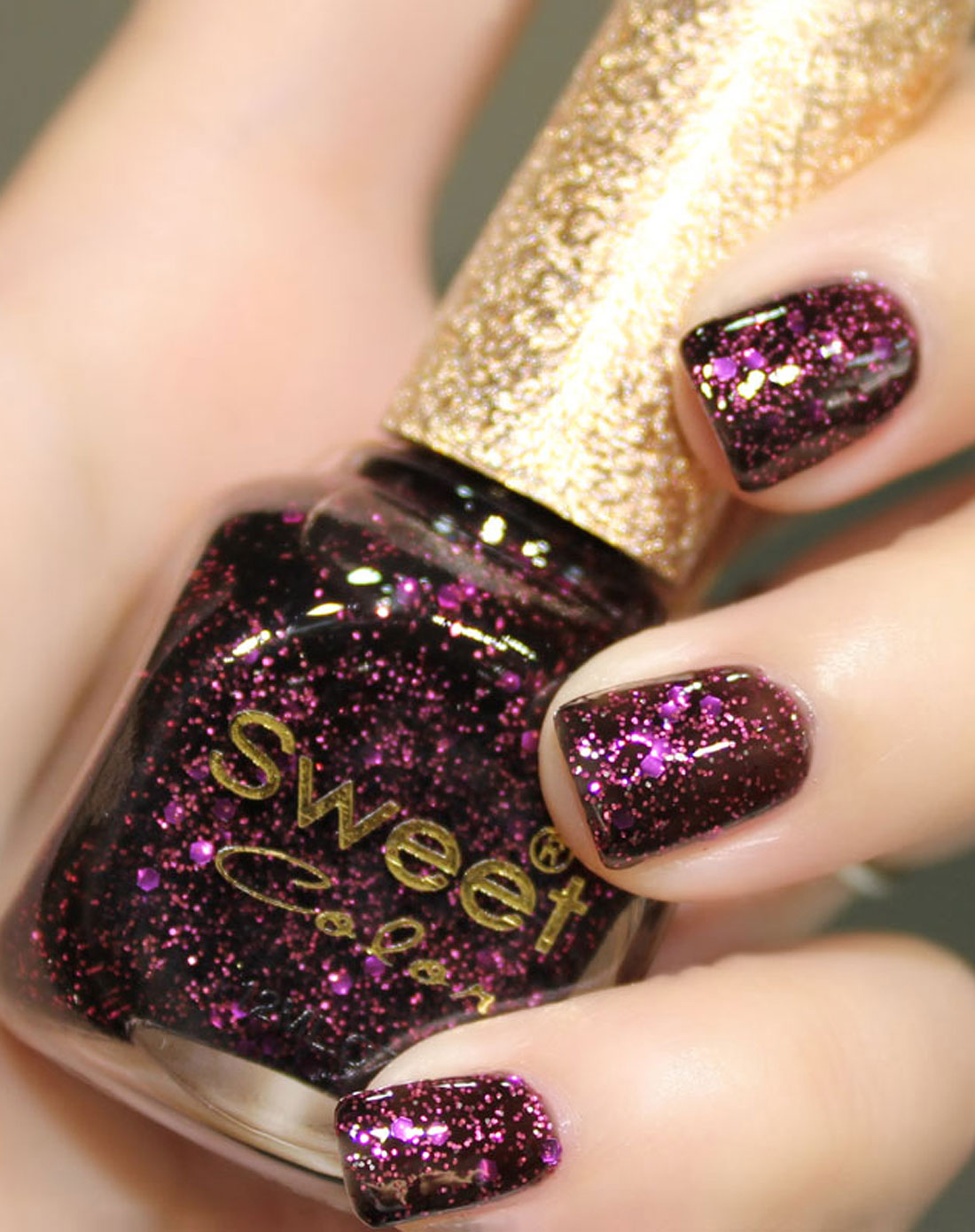 黑紫色亮片系列指甲油 12ml