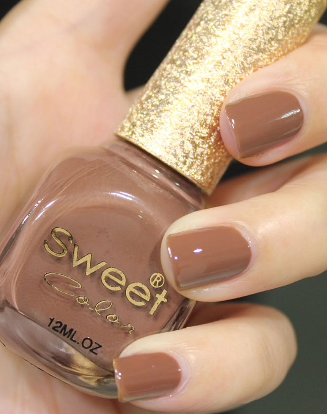 浅咖啡色漆光实色系列指甲油 12ml