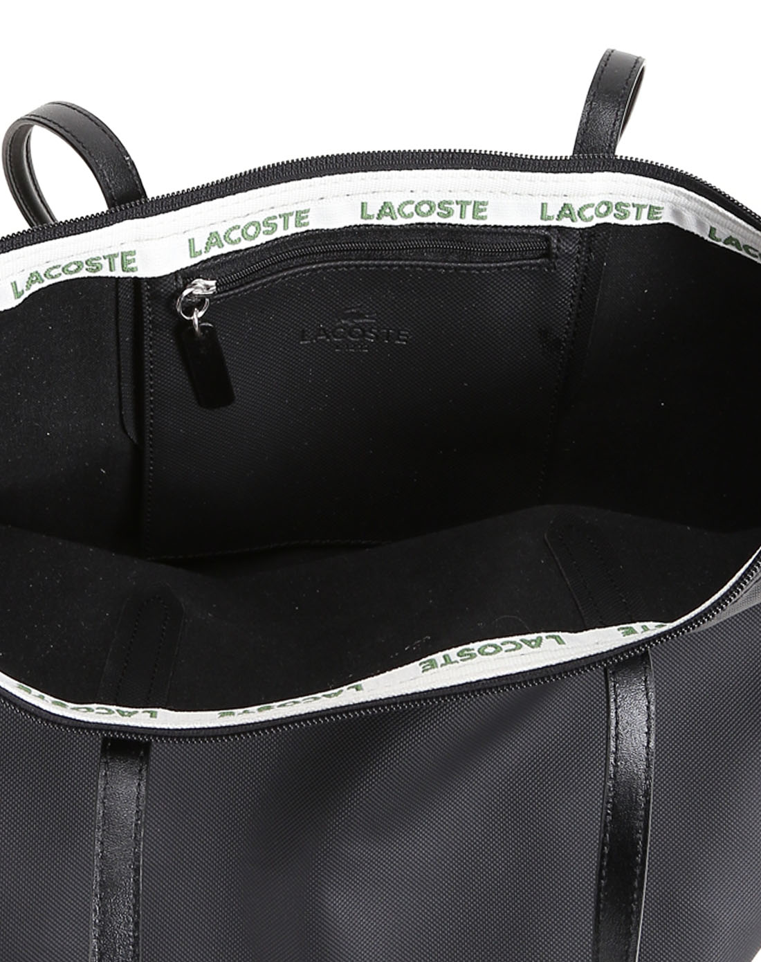 鳄鱼lacoste男女箱包女款黑色简约大方压纹手提包nf0647000g2_唯品会