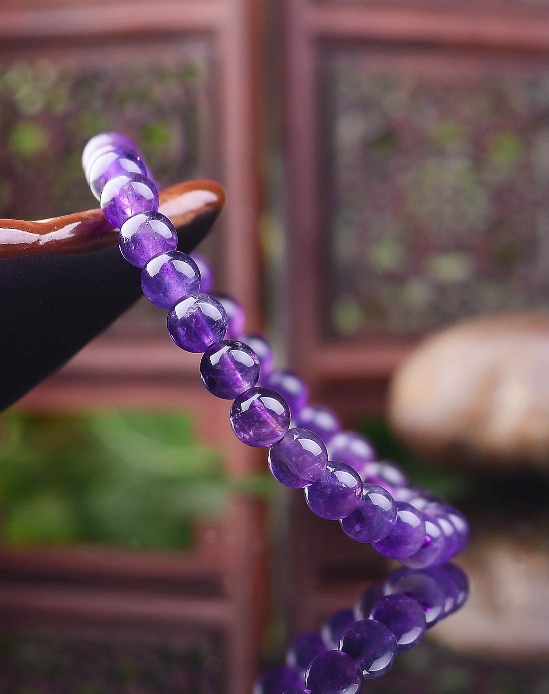 卓凡珠宝专场天然薰衣草紫晶石来运转单圈手串(附证书)zf38397_唯品会