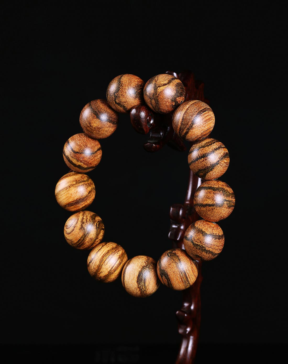 天然印尼花奇楠手串18mm