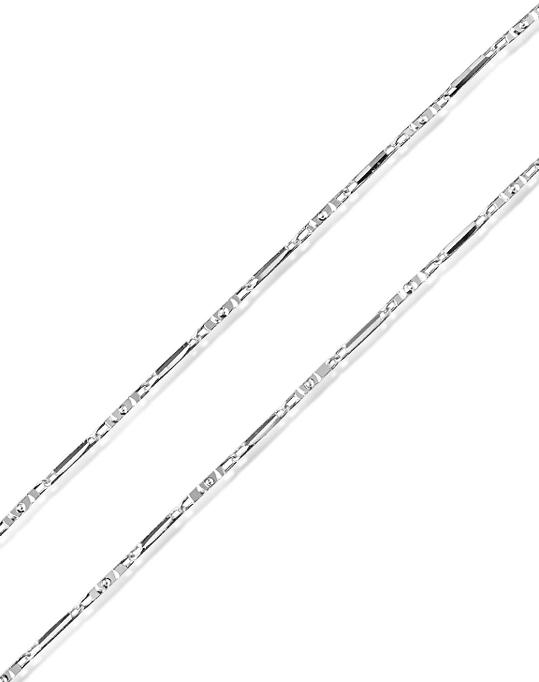 银色千足钯金白金项链