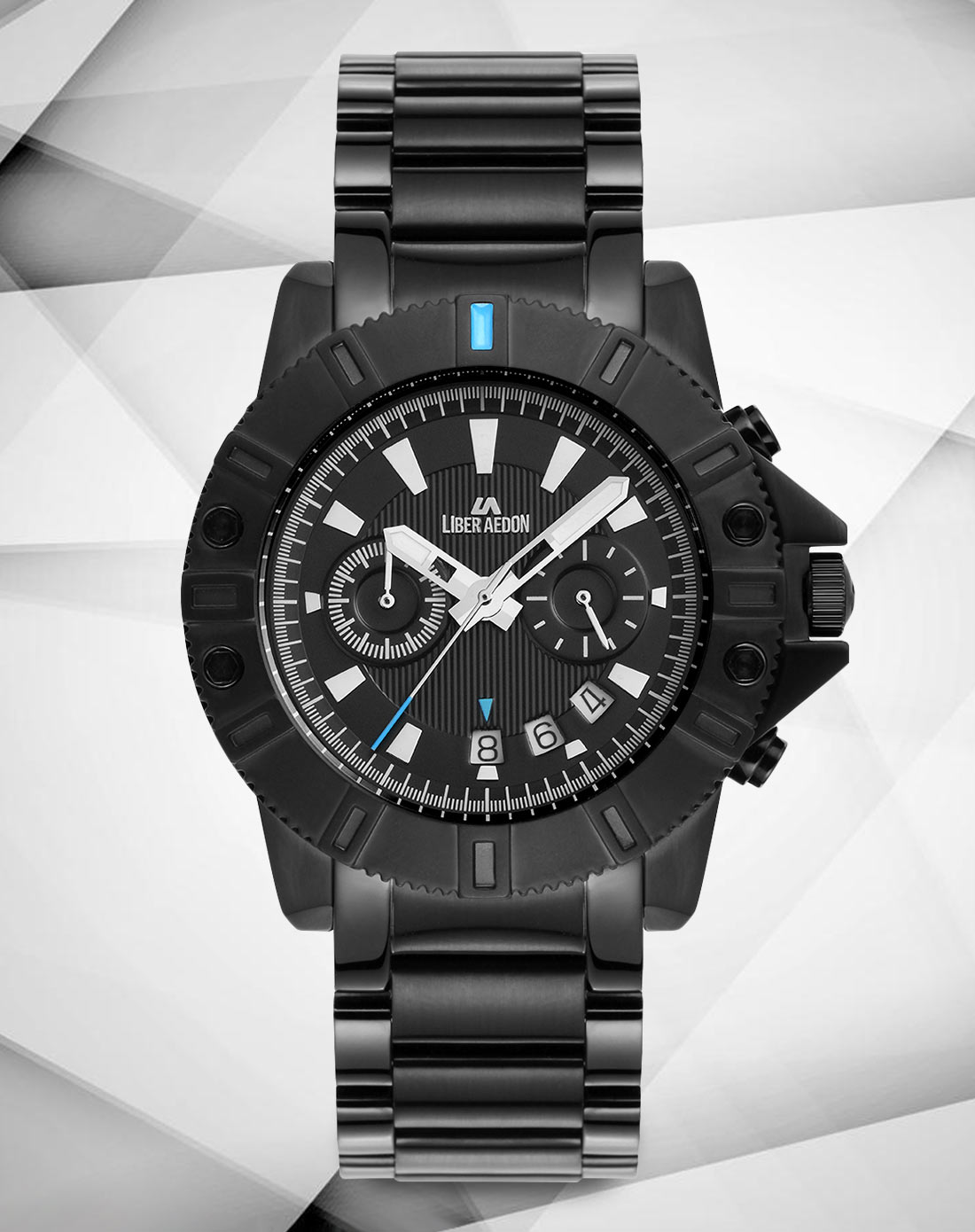 励柏艾顿liber aedon手表专场 > 【特惠】乔治巴顿系列黑盘黑带全钢