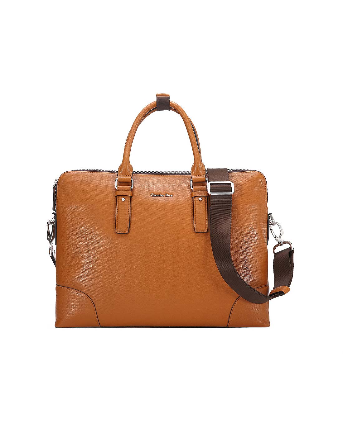 克雷斯丹尼chrisdien deny皮具专场男士黄色商务公文包1219-012-046