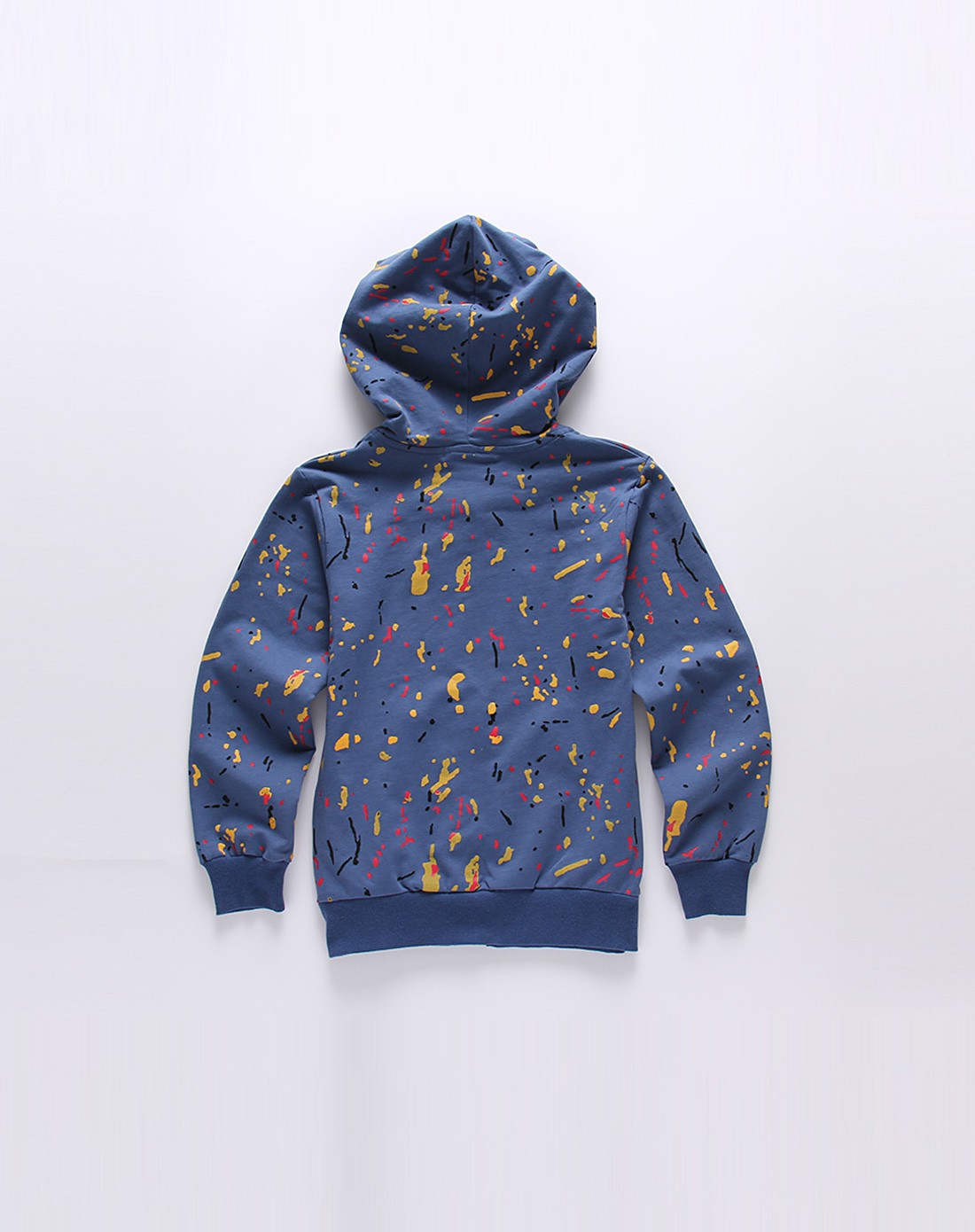 男童蓝色休闲甩帽外套