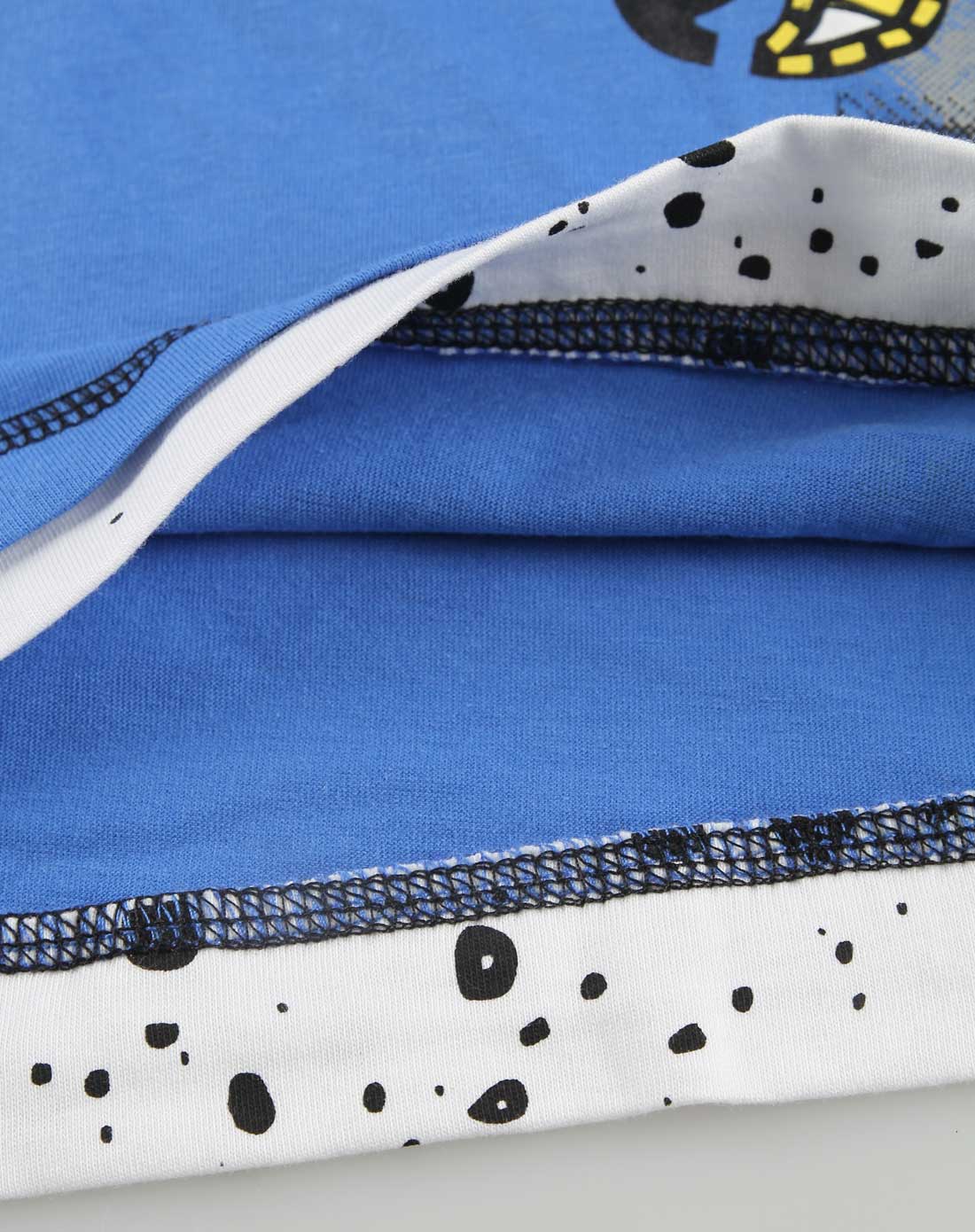 叮当猫 男童海军蓝短袖带帽针织衫