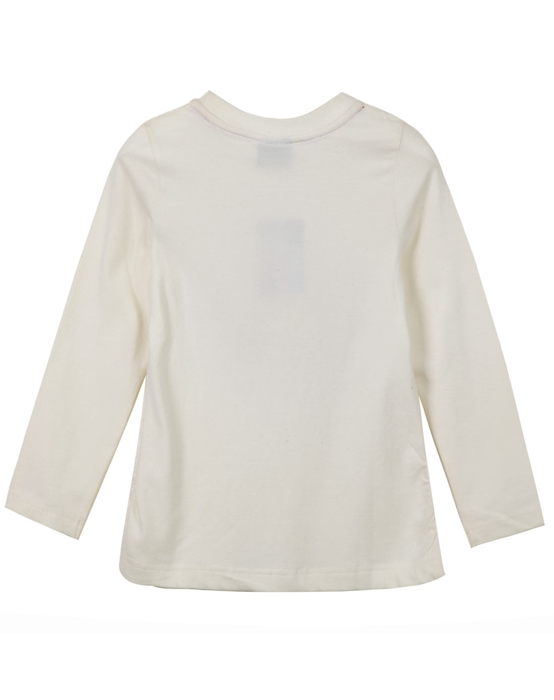 女童白色圆领衫