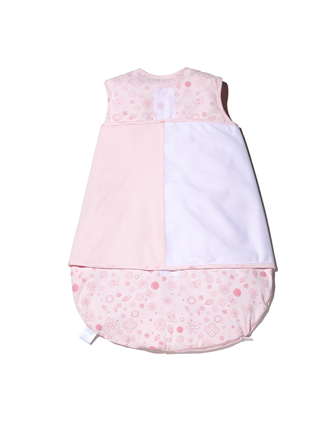 精梳棉斜襟初生婴儿双层睡袋(梦幻花园粉色)