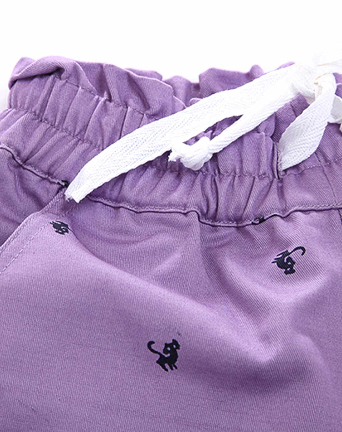 女童紫色短裤