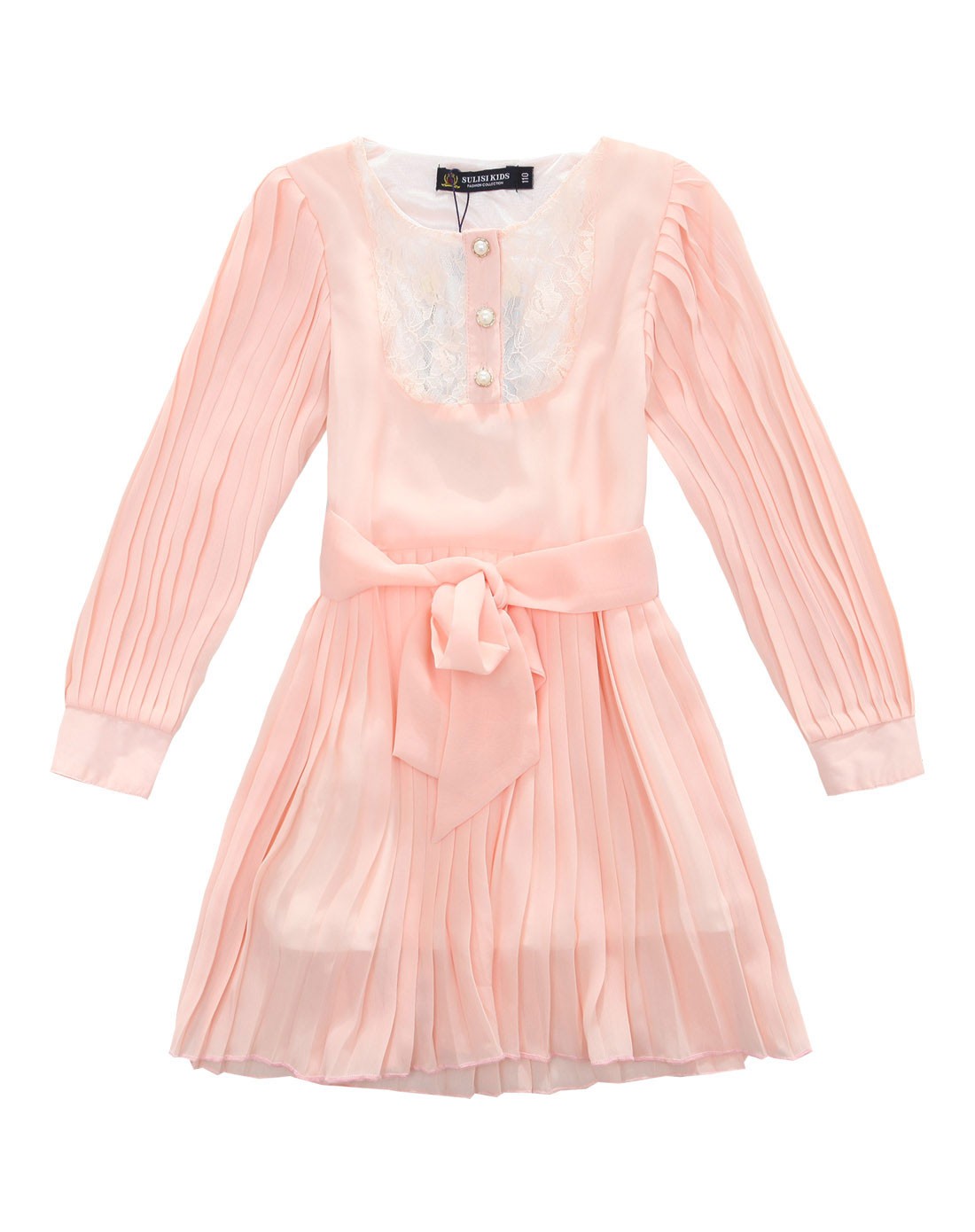 女童浅粉色连衣裙