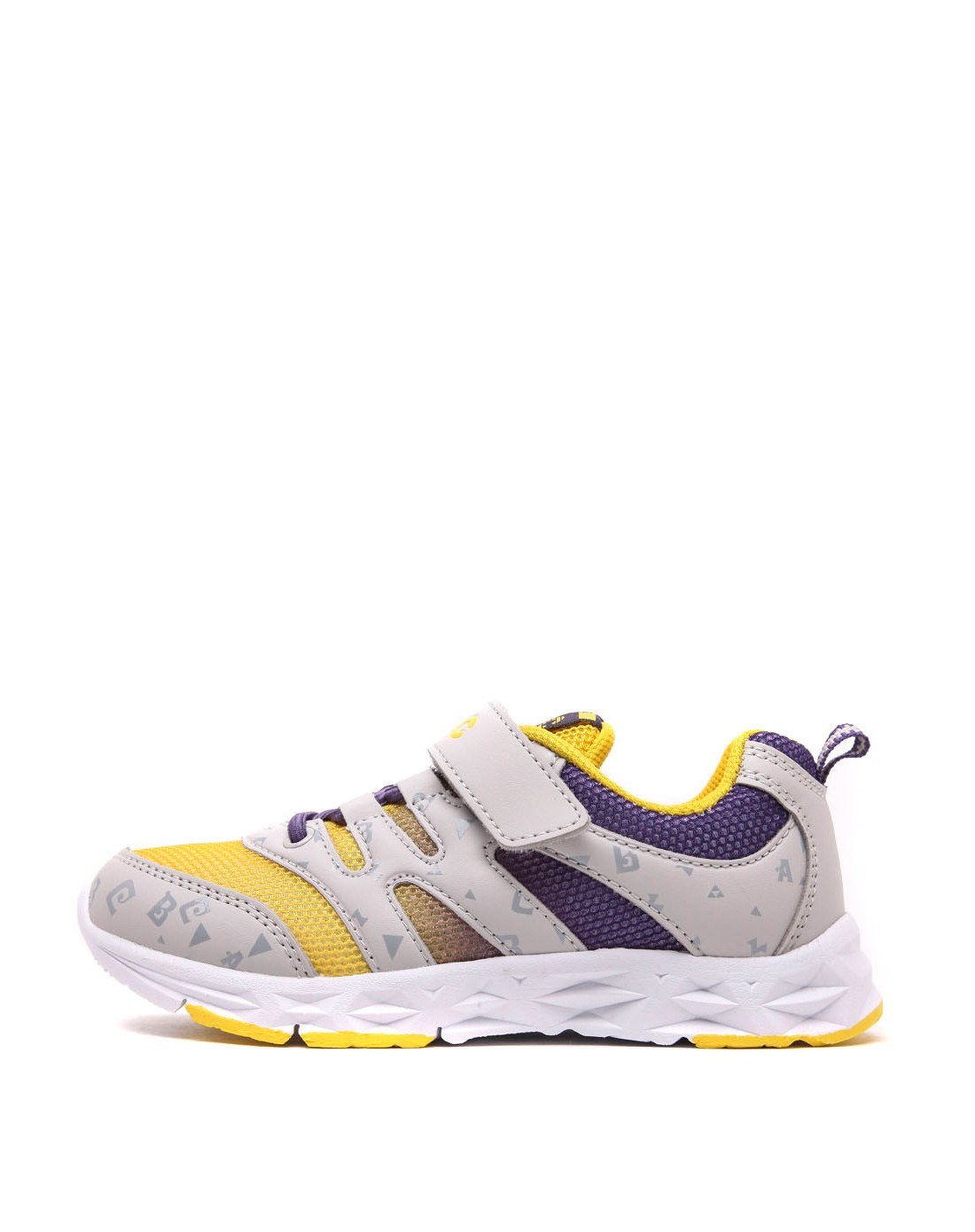 abckids男女童鞋混合专场-男中童浅灰/明黄跑步鞋