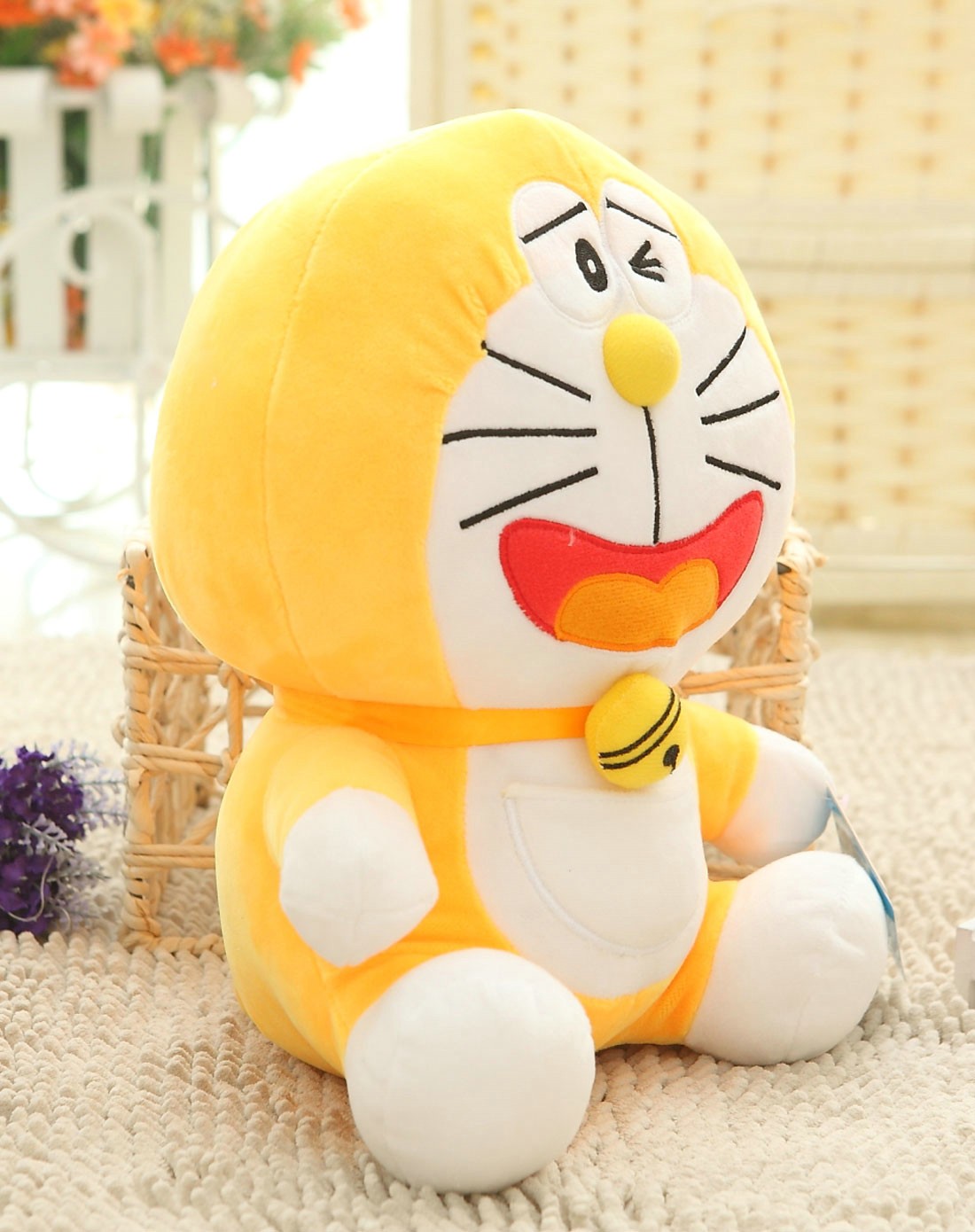 彩虹哆啦a梦 黄色7寸17cm