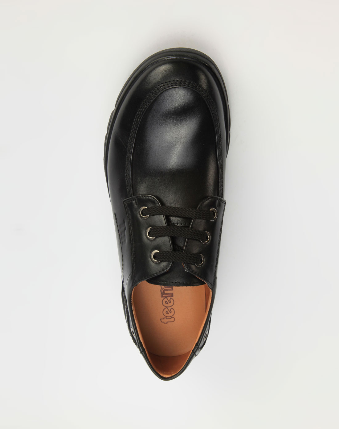 天美意teenmix 男款黑色亮面休闲皮鞋