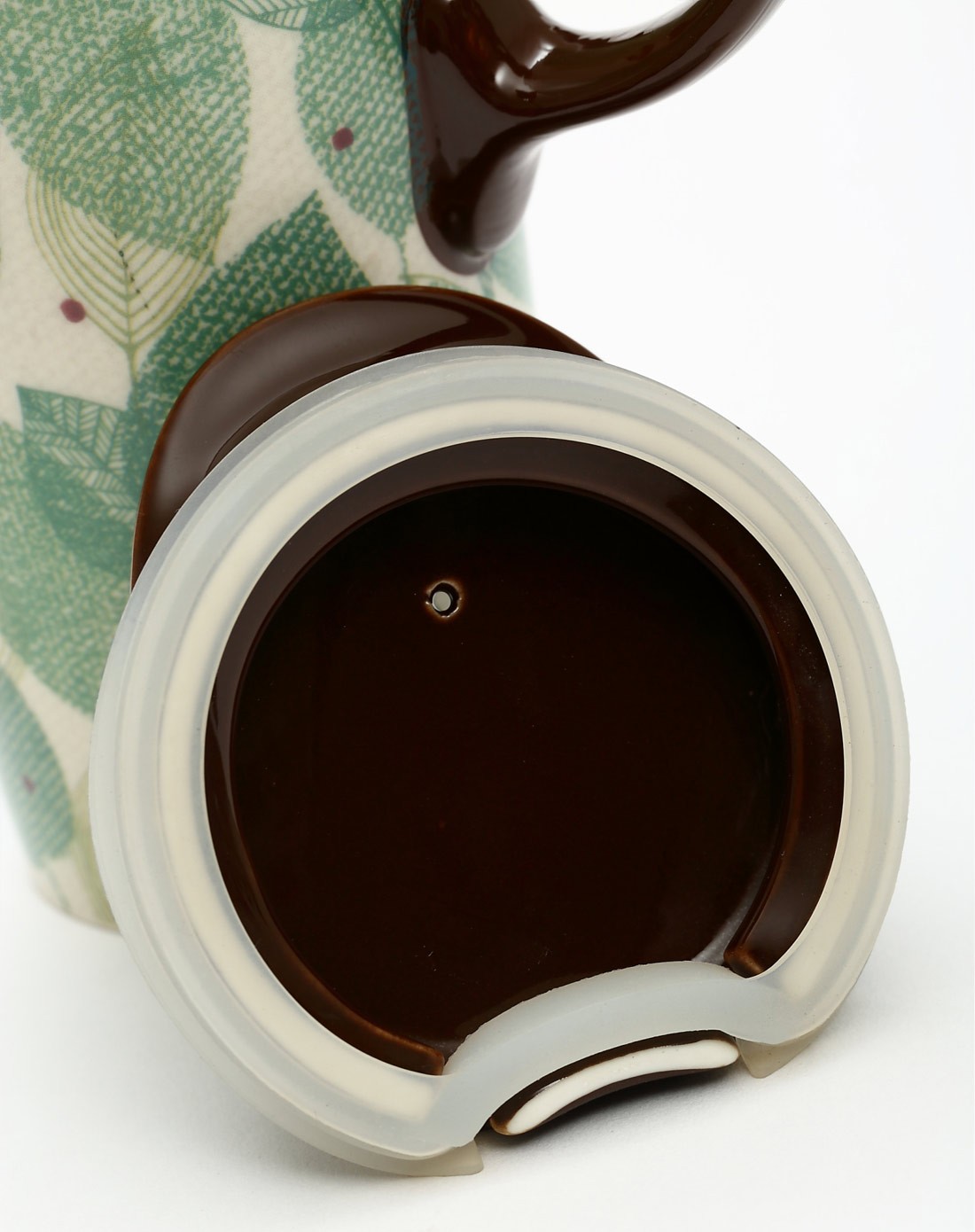 【新品】手绘陶瓷盖杯柄休闲马克杯