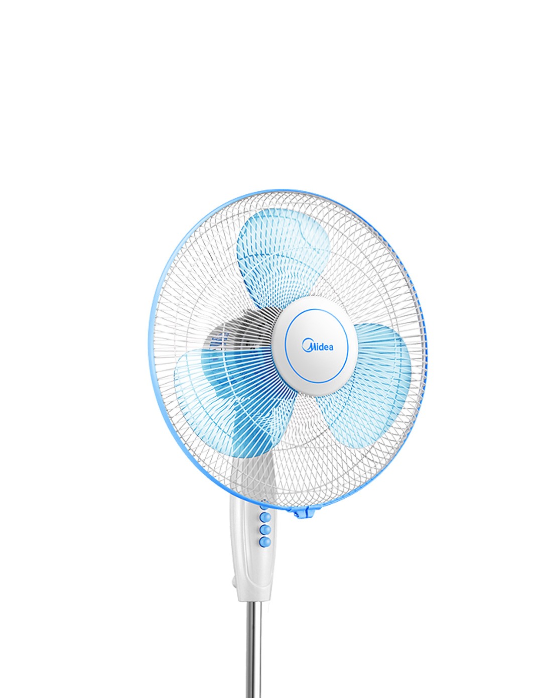 风扇大牌联袂-美的风扇三叶机械3档风速静音摇头落地扇fs40-11l1_唯品