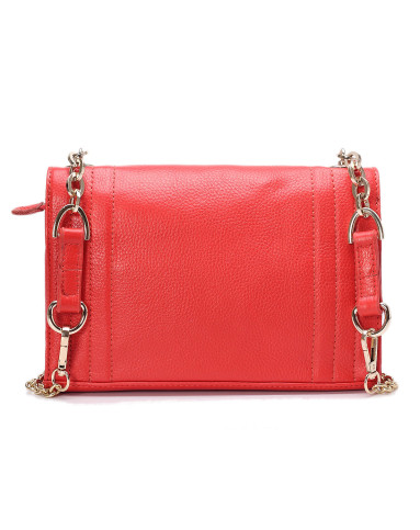 女款瓜红色时尚简约单肩包