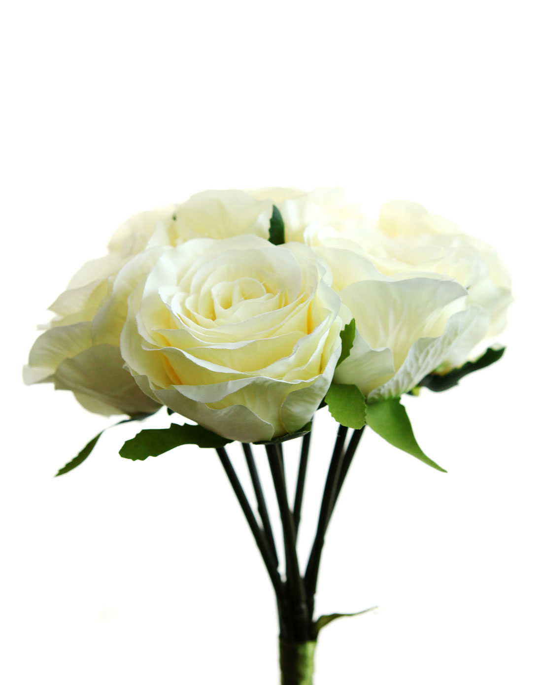 真心玫瑰仿真花(珍珠白色)7只装