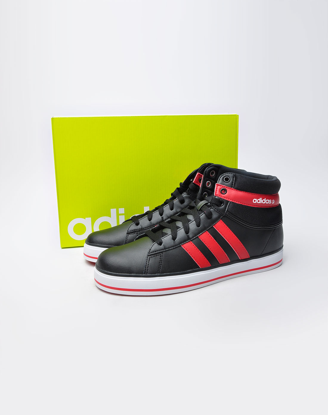 阿迪达斯adidas男女装混合专场-neo男款黑色潮流经典时尚高帮休闲鞋